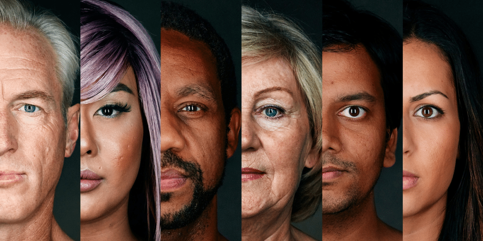 #WeAccept campaign by Airbnb. Compilation image of diverse faces