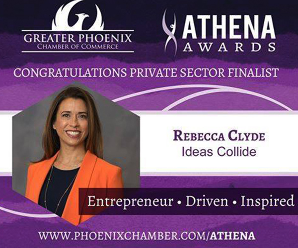 Rebecca Clyde Entrepreneur, Driven, Inspired Athena social post